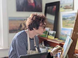 woman drawing